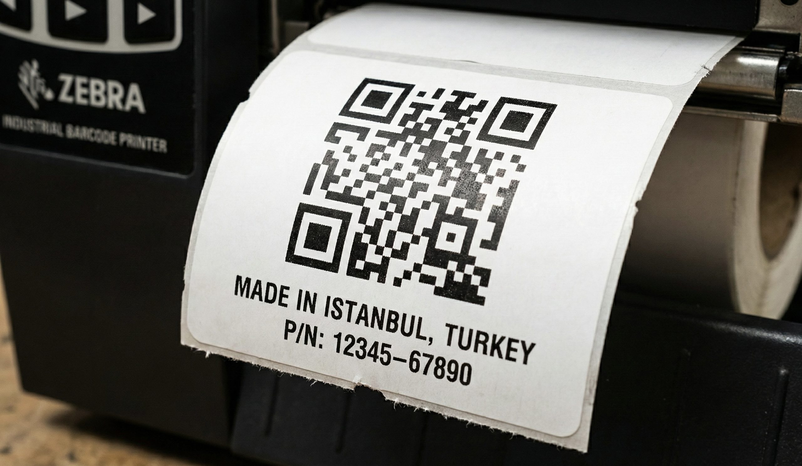 100x100 mm barkod etiketi örneği